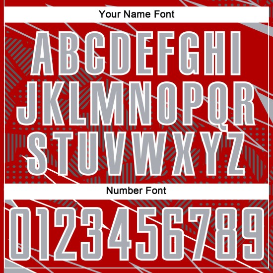 Jersey Uniform Sublimation Soccer Lines Red Custom Sports Gray-White Jersey Uniform Sublimation Soccer Lines Red Custom Sports Gray-White