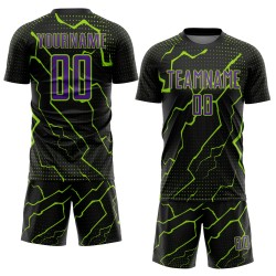 Purple-Neon Jersey Black Custom Uniform Green Sports Soccer Sublimation Lightning Purple-Neon Jersey Black Custom Uniform Green Sports Soccer Sublimation Lightning
