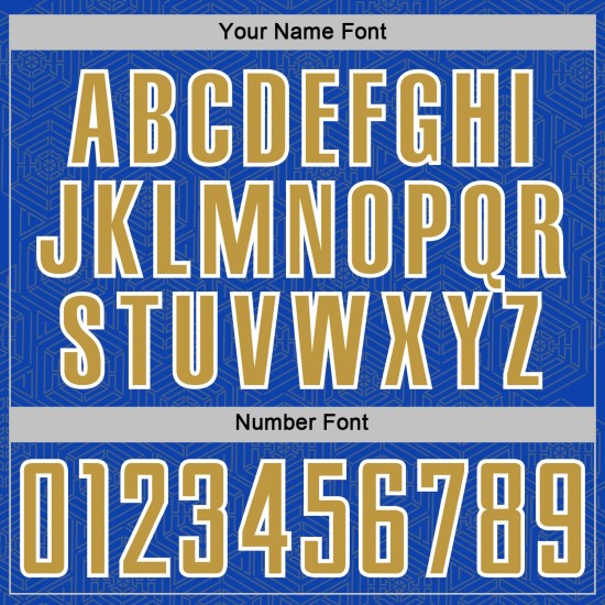 Sports Thunder Soccer Sublimation Shape Blue Geometric Jersey Uniform Gold-White Old Custom Sports Thunder Soccer Sublimation Shape Blue Geometric Jersey Uniform Gold-White Old Custom