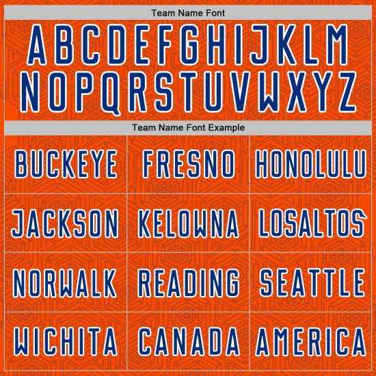 Custom Shape Uniform Sports Geometric Soccer Jersey Sublimation Orange Royal-White Custom Shape Uniform Sports Geometric Soccer Jersey Sublimation Orange Royal-White