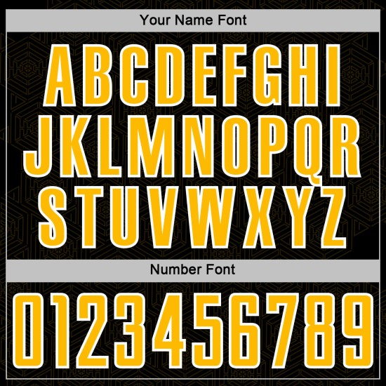 Geometric Custom Uniform Sublimation Soccer Jersey Shape Gold-White Black Sports Geometric Custom Uniform Sublimation Soccer Jersey Shape Gold-White Black Sports