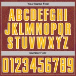 Jersey Custom Burgundy Shape Geometric Uniform Gold-White Sublimation Soccer Sports Jersey Custom Burgundy Shape Geometric Uniform Gold-White Sublimation Soccer Sports